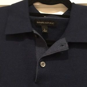 Banana Republic Silk/Cotton Polo Sweater